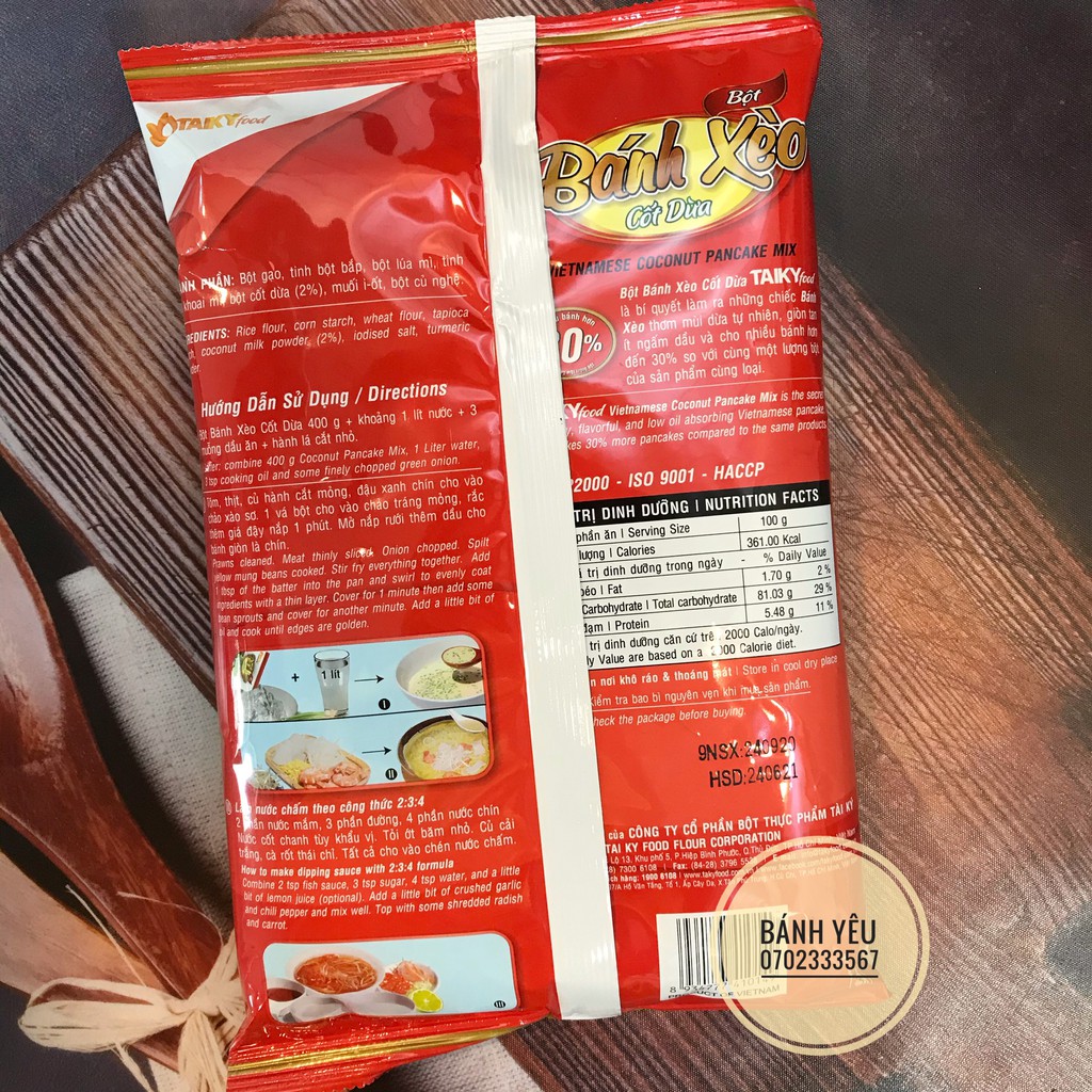 [Mã 77FMCGSALE1 giảm 10% đơn 250K] Bột bánh xèo Cốt Dừa Tài Ký - ít ngấm dầu - NL29 | BigBuy360 - bigbuy360.vn