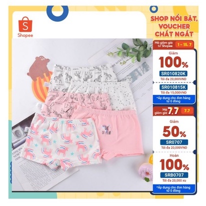 Quần lót cho bé gái, quần lót học sinh chữ A thoáng khí chất đẹp nhiều mẫu họa tiết đẹp