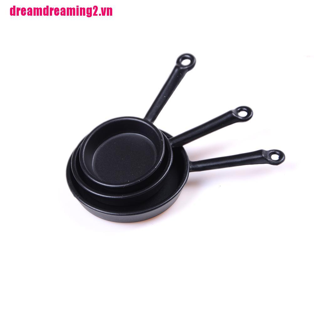 Bộ 2 Nồi Chiên Mini Bằng Kim Loại (Dm2) Cho Búp Bê