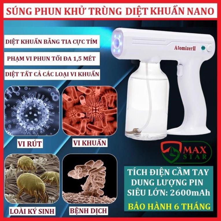 Súng phun khử trùng NANO Atomizer Cầm tay 800ML Xịt Diệt Khuẩn Mini Cao Cấp (PD180234)