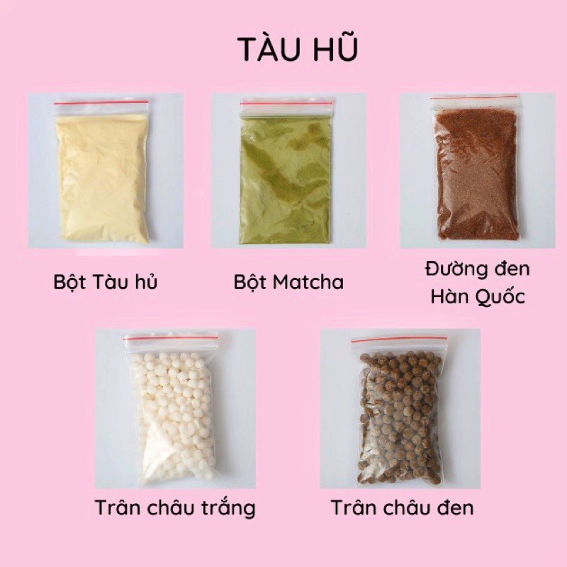 [GIÁ SỐC] SET TÀU HŨ TRÂN CHÂU ĐƯỜNG ĐEN SINGAPORE TẶNG LONG NHÃN HẠT CHIA