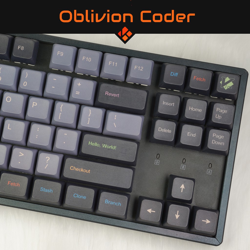 Keycap OBLIVION CODER - profile Cherry - keycap PBT - Dyesub - 129 nút cho bàn phím cơ Leopold, IKBC, Edra, keychron