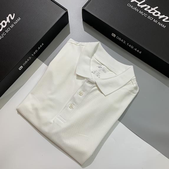 Áo Polo Nam Thương Hiệu Anton vải Cotton co dãn 4 chiều kiểu dáng trơn