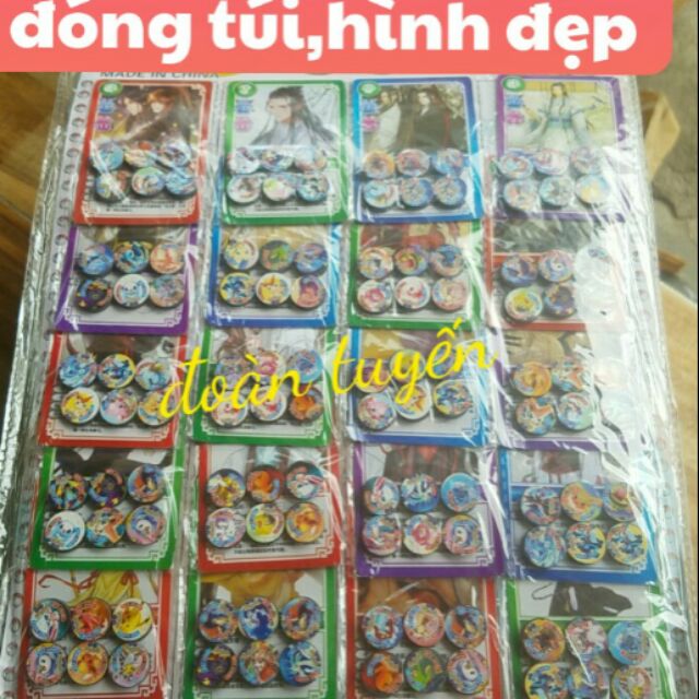 NAM CHÂM HÌNH POKEMON (20 TÚI 1 VỈ, 1 TÚI 6 VIÊN)