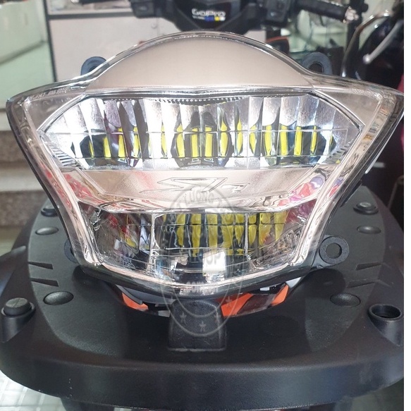 Chóa Đèn Led SHVN 2012 2016 2 Tầng Chính Hãng Zhi.Pat Bảo Hành 2 Năm - trắng bạc