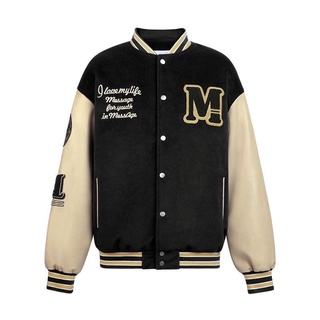 (ORDER) MessAgeLab VARSITY JACKET - ÁO KHOÁC TAY DA