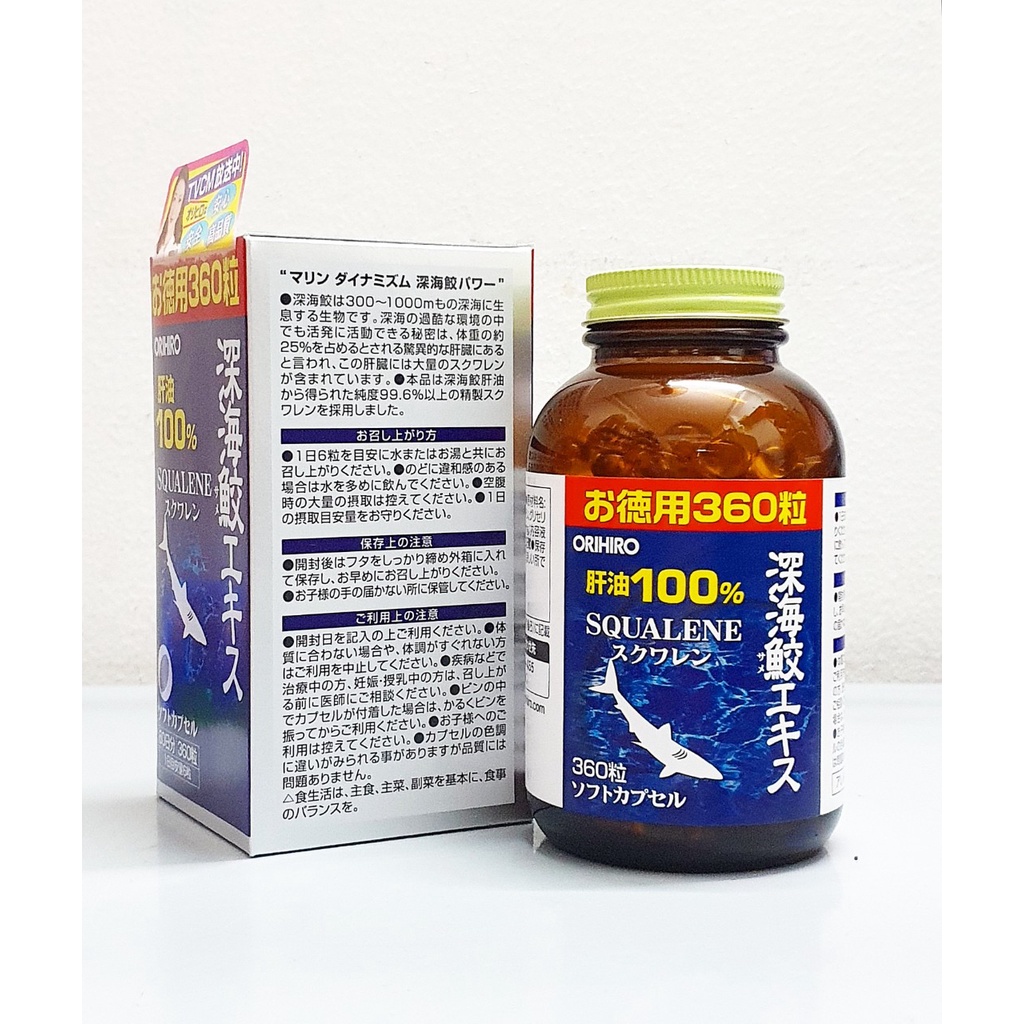 Viên uống Sụn Vi Cá Mập Squalene Orihiro viên từ Nhật  hỗ trợ xương khớp