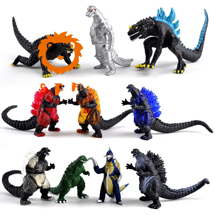 Set 10 mô hình quái vật Godzilla trang trí tiệc sinh nhật
