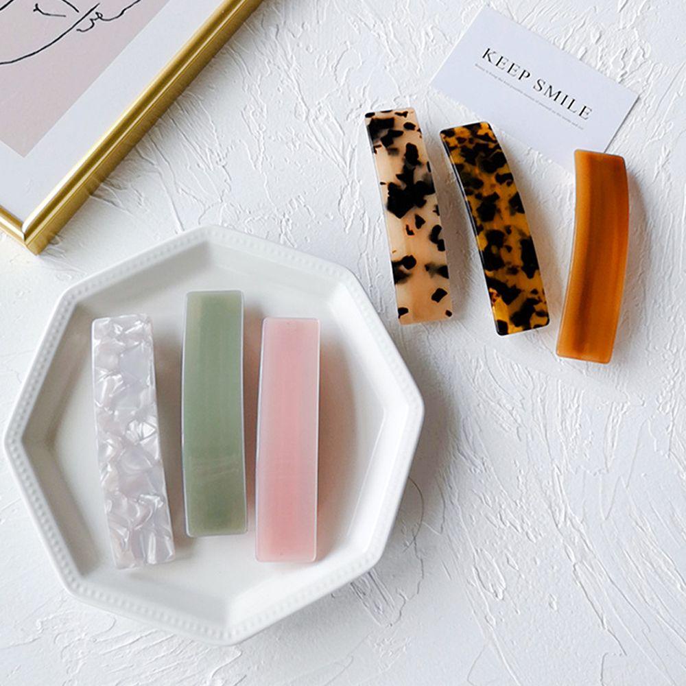 Kẹp Tóc Acrylic Dáng Dài Họa Tiết Hình Học Thanh Lịch