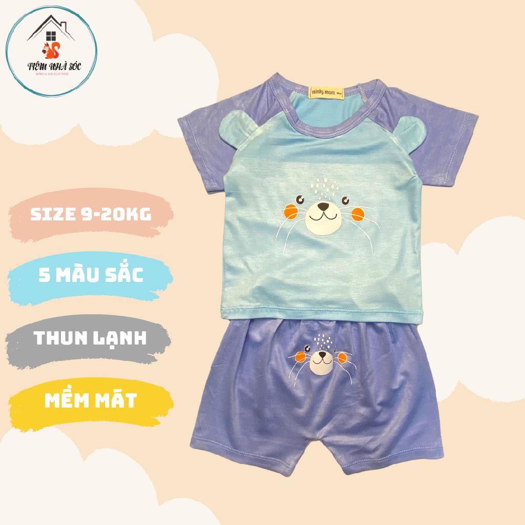 Bộ thun lạnh cộc tay Minkymom tai thỏ dễ thương [size 9 - 20kg] Tiệm Nhà Sóc