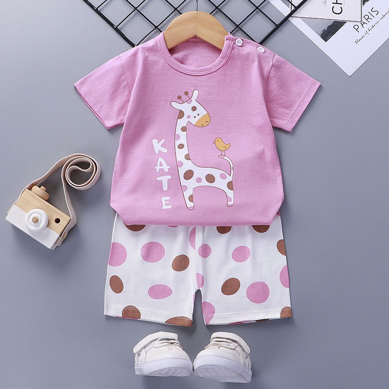 Bộ Cộc Tay Bé Trai Chất Cotton Thoáng Mát Hàng Quảng Châu Cho Bé Từ 3 Tháng Đến 4 Tuổi