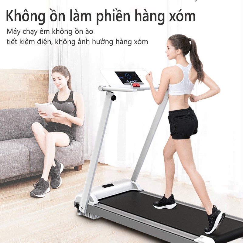 SP102 Máy chạy bộ điện bản mới máy chạy bộ gọn nhẹ gia dụng trong nhà có thể gấp gọn yên tĩnh có thể  phát nhạc