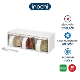 Bộ Hộp Đựng Gia Vị Nhà Bếp INOCHI Yoko Nhật Bản - Thiết Kế Nhỏ Gọn, Sắp Xếp Linh Hoạt, Nắp Kín Giúp Kháng Khuẩn Tốt