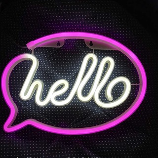 Đèn neon chữ hello khung 2 màu trắng hồng đặc biệt trang trí