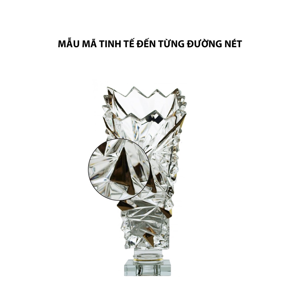 Bình hoa pha lê chì phủ vàng Glacier Bohemia - Lọ hoa và hoa trang trí |  NghiệnNhà.vn