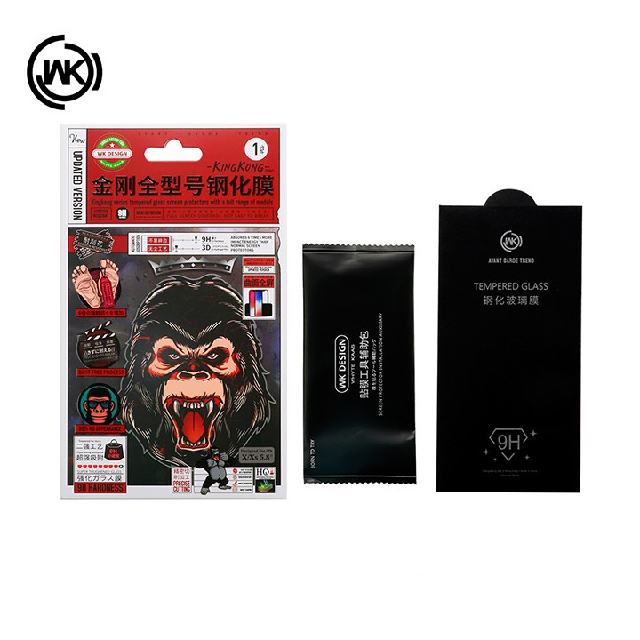 Miếng dán cường lực Remax WK Kingkong WTP-016 / WTP-209 cho iPhone chuẩn 9H