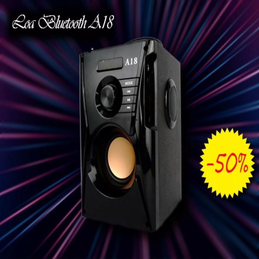 Loa bluetooth A18, Loa Kẹo Kéo Công Suất Lớn có tặng kèm Mic, Hỗ trợ thẻ nhớ USB 16GB .