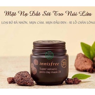 Mặt nạ đất sét Innisfree Super Volcanic Pore Clay Mask 2X