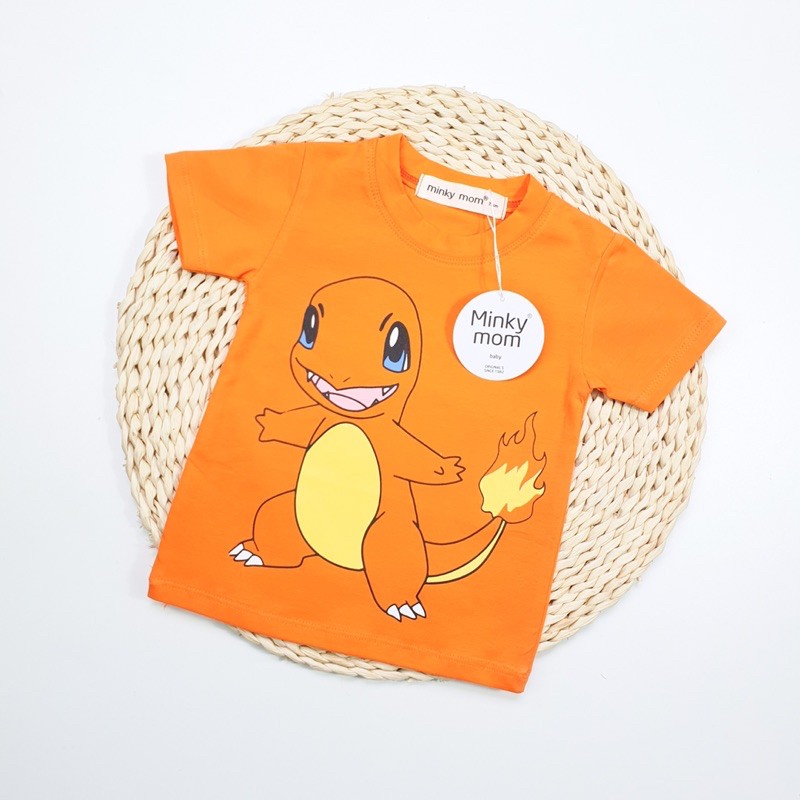 ÁO THUN COTTON IN HOẠ TIẾT PIKACHU CHO BÉ TRAI TỪ 5-18kg