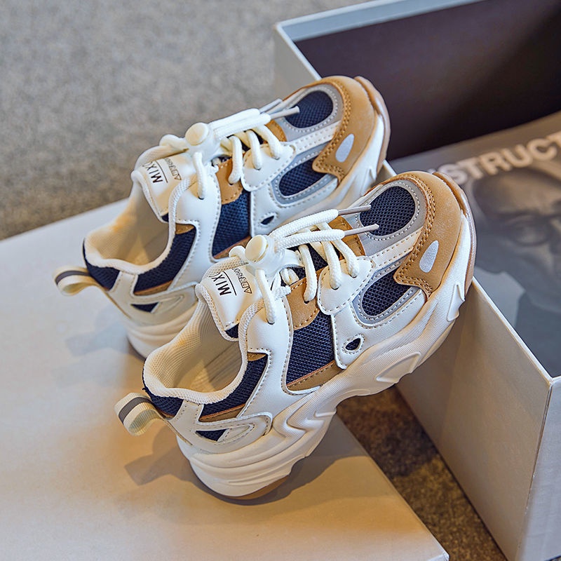 Hàng Mới Về Giày Thể Thao Đế Mềm Cột Dây Thoáng Khí Thoải Mái Thời Trang Xuân Thu Cho Trẻ Em