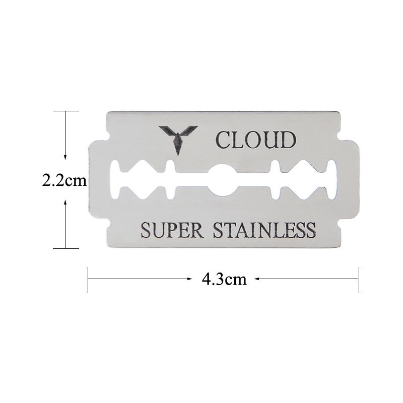 Set 10/20 Lưỡi Dao Cạo Râu Hai Mặt Bằng Thép Không Gỉ C0011A Dành Cho Nam