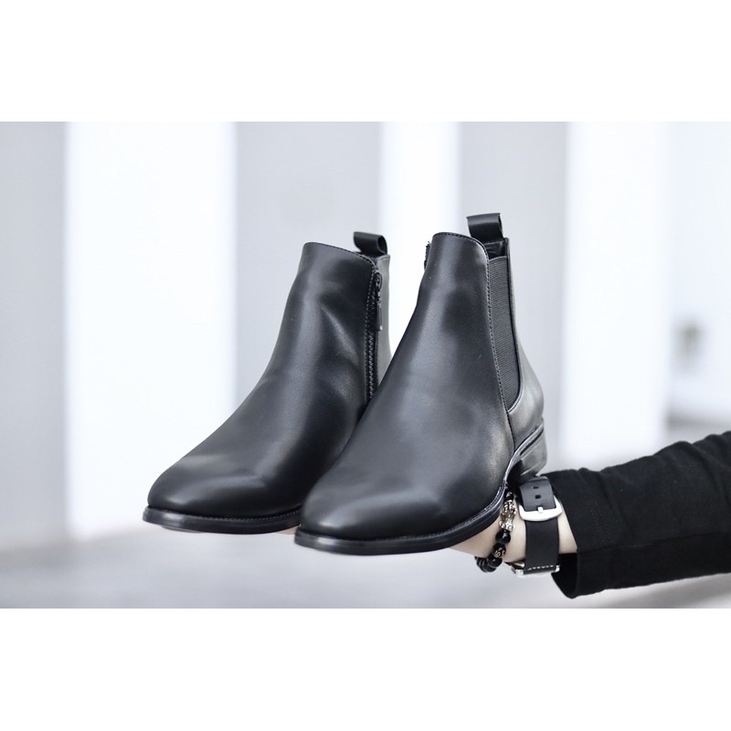 Giày nam cao cổ Chelsea boot kéo khoá tăng chiều cao 5cm | BigBuy360 - bigbuy360.vn