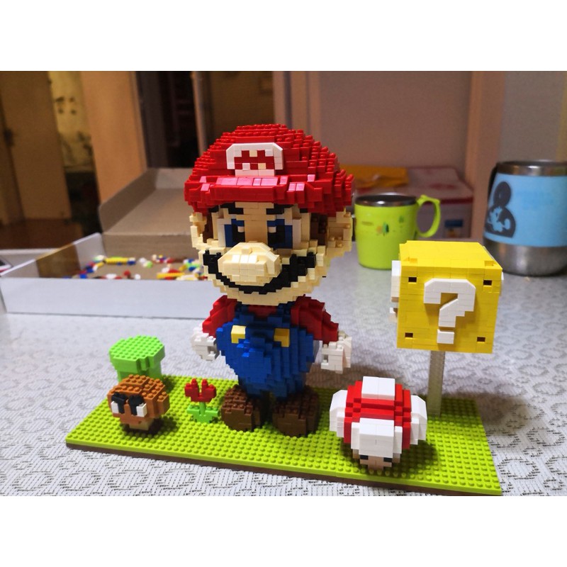 Đồ chơi lắp ráp sáng tạo Super Mario Lắp Ráp Mô Hình 3D decor Hottrend Magic Block Medium size