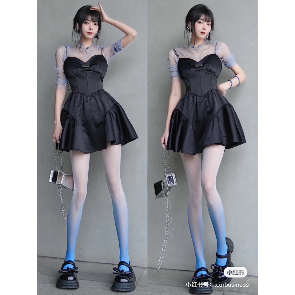 Quần tất đổi màu phong cách siêu đẹp quần tất Gradient siêu dai hàng quảng châu cao cấp