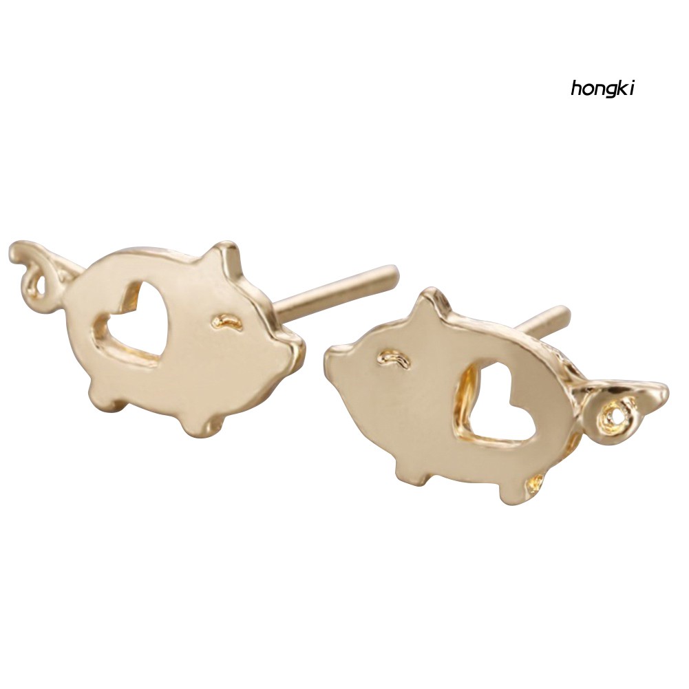 Hoa Tai Hợp Kim Hình Chú Heo Dễ Thương Thời Trang Cho Nữ