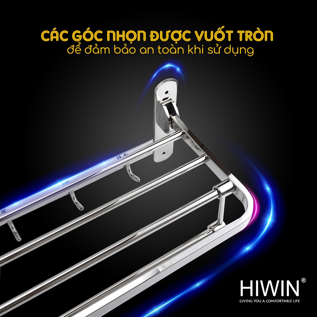 Giàn treo khăn, giá treo khăn di động inox 304 cao cấp HIWIN Y-012