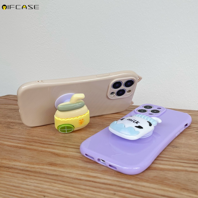 Ốp Điện Thoại Họa Tiết Hộp Sữa Trái Cây Hoạt Hình Cho iPhone 7 8 6 6s Plus