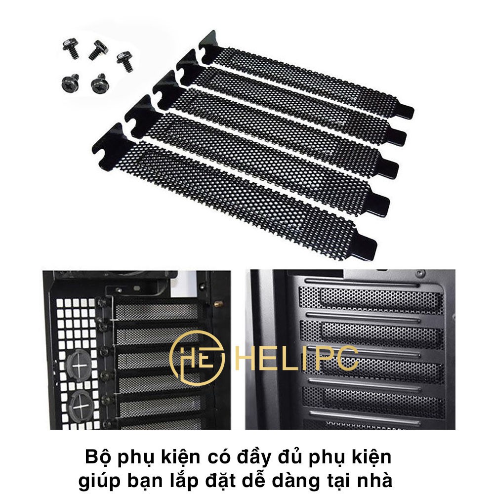 Miếng lưới lọc bụi bo mạch PCI cho máy tính - Nắp lưới khe cắm PCI - Bộ 5 miếng