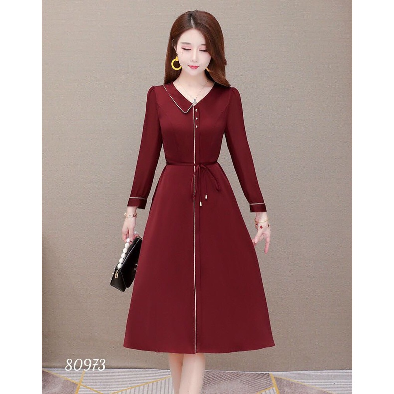 ĐẦM XÒE CÔNG SỞ DÀI TAY PHỐI VIỀN SANG TRỌNG-D06