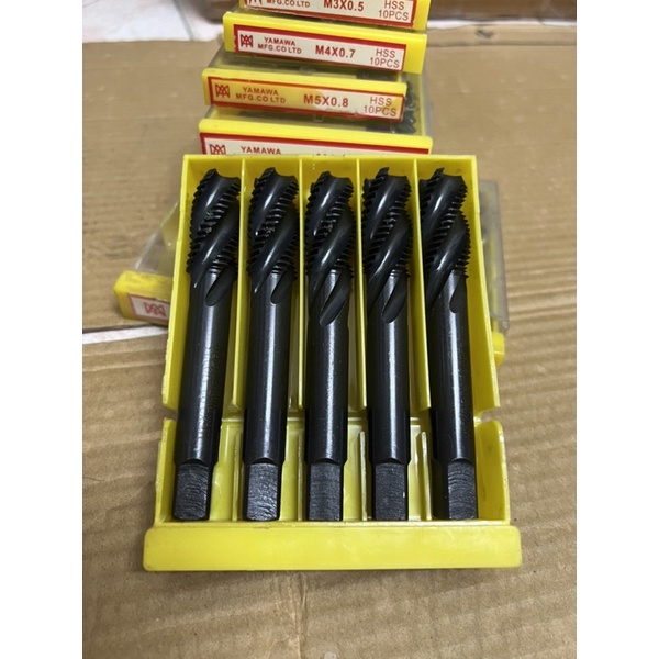 Bộ taro xoắn 7 cây từ M3 đến M12, Chất liệu HSS +N Po chuyên sắt thép