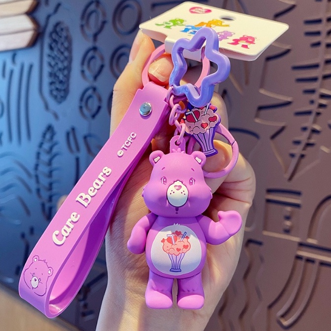 Móc Khóa Cao Cấp Hình Gấu Chăm Sóc Cute phụ kiện Túi Xách dễ thương -Minkey