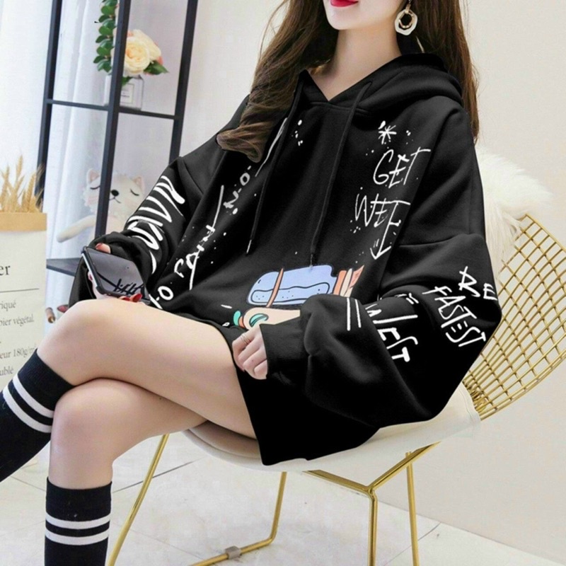 Áo hoodie pe nỉ ngoại có nón chất vải dày dặn và mềm minh inh hình bình sữa siêu kute