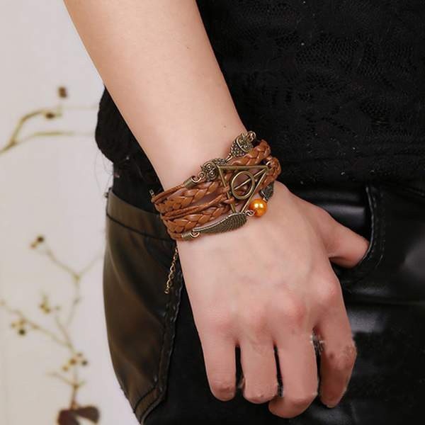 1 vòng dây da tết nhiều tầng cổ điển và cá tính | BigBuy360 - bigbuy360.vn