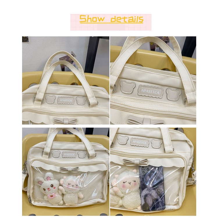 Túi Đeo Chéo Trong Suốt In Hình Anime Dễ Thương Cho Nữ