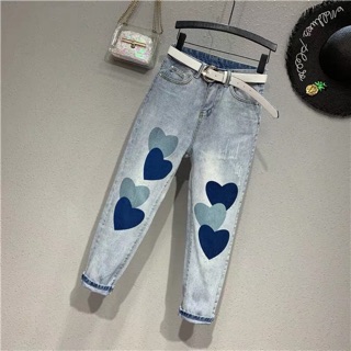 Quần baggy jeans trái tim