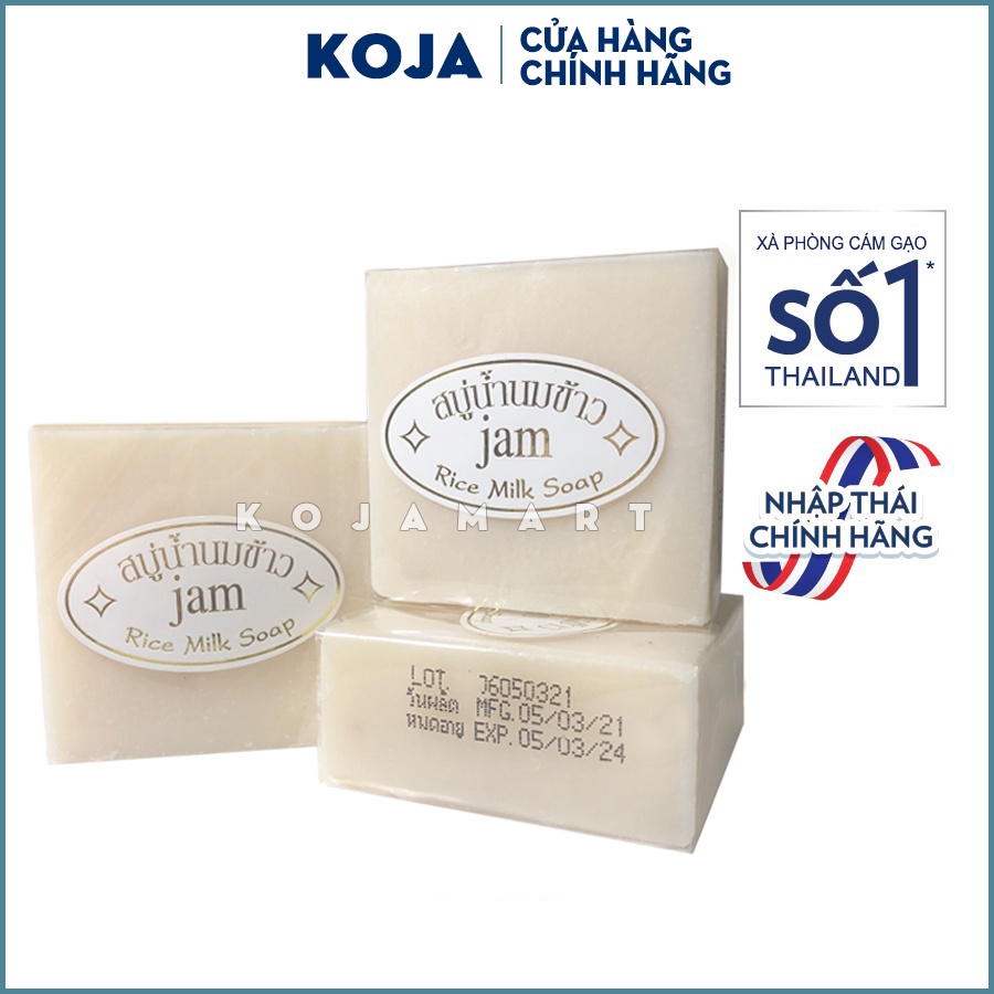 Xà Phòng Cám Gạo Thái Lan JAM RICE MILK SOAP 65gr | BigBuy360 - bigbuy360.vn