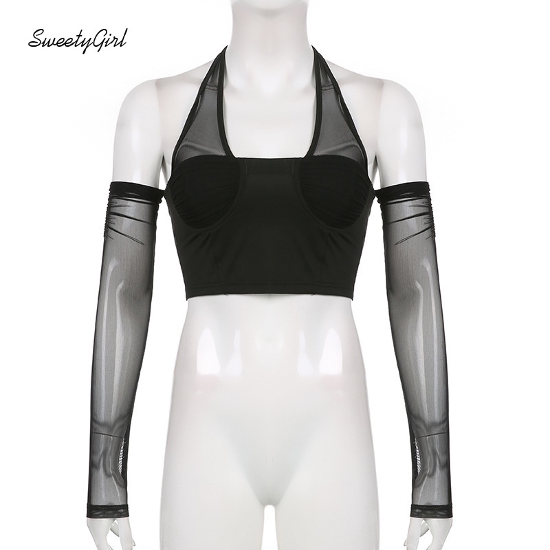 Áo Thun Cổ Tròn Tay Dài Phối Lưới Màu Trơn Thời Trang Quyến Rũ Cho Nữ 2022 Màu Sắc