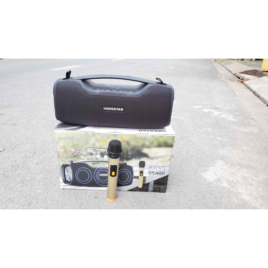Loa Bluetooth HOPESTAR A6 PRO Di Động Công Suất lớn Siêu Bass có mic karaoke cực tiện dụng
