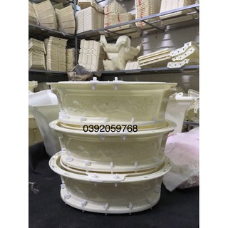 Khuôn đúc chậu cảnh hình ovan ( hột xoài) 45cm