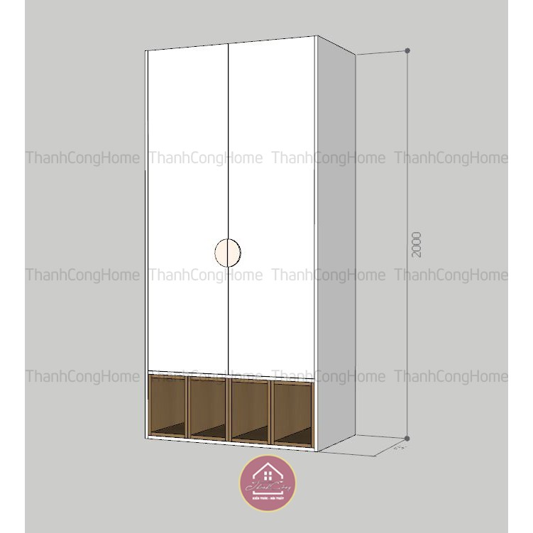 (Giao Nhanh 24h) Tủ Áo Phòng Ngủ Đẹp (TA01) Mẫu Tủ Đẹp Xinh Hiện Đại Gía Rẻ | ThanhCongHome