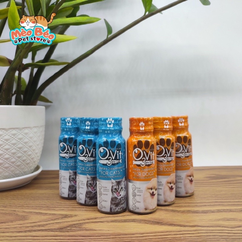 Siro biếng ăn cho chó mèo O3VIT - siro ăn ngon bổ sung vitamin, đẹp lông cho thú cưng 50ml