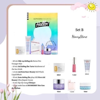 [Có sẵn] Set mỹ phẩm Sephora Hello! 8 món minisize