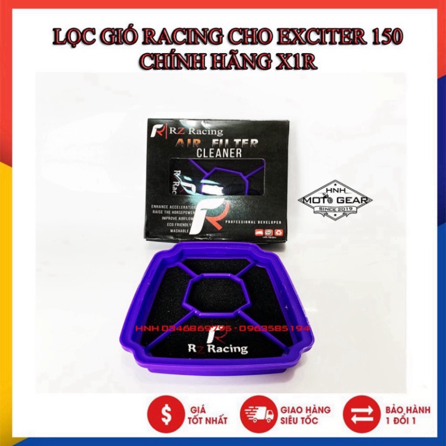 Lọc Gió Racing Cho Exciter 150 Chính Hãng X1R