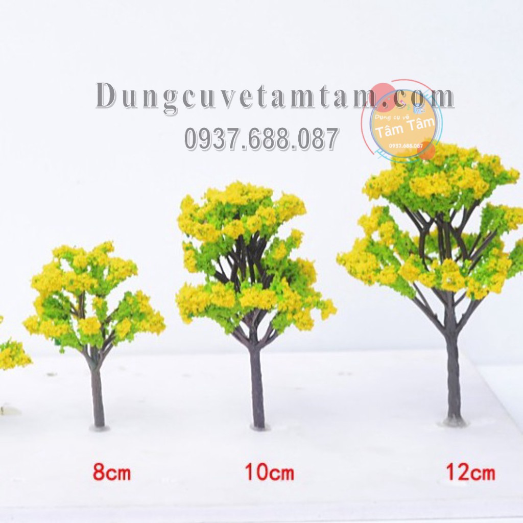 Cây mô Hình , CÂY HOA MR105 / MR101 ( nhiều kích thước )  -  Cây giả trang trí tiểu cảnh, sân vườn, terrarium, mô hình