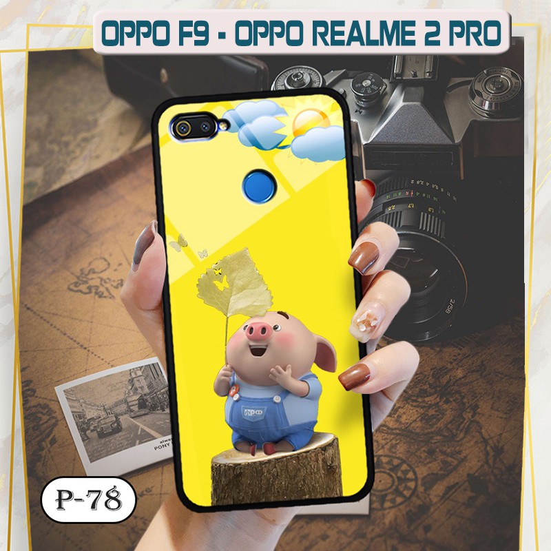Ốp lưng kính 3D OPPO F9/ Realme 2 Pro-cute