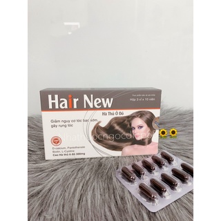 HAIR NEW hà thủ ô đỏ giảm nguy cơ tóc bạc sớm, gãy rụng tóc (Hộp 30 viên)